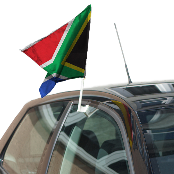 SOUTH AFRICA CAR FLAG 30 x 20cm COMPLETE